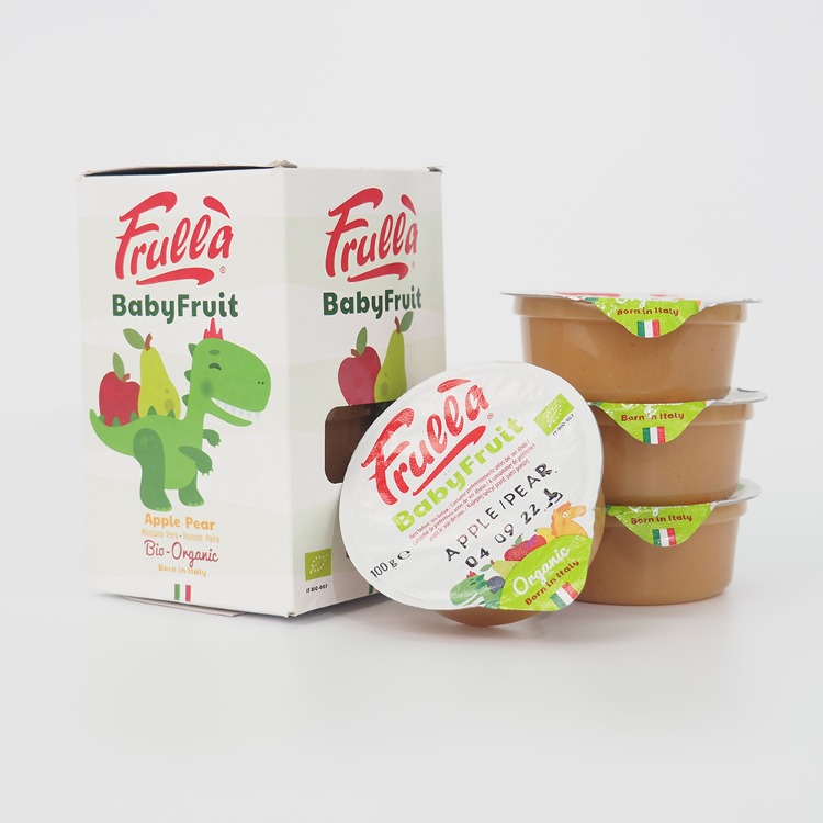 푸룰라 이유식 유기농 과일 100% 퓨레 애플 배 (컵) 1박스(4개입)